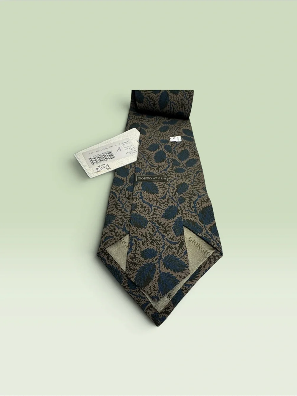 Georgio Armani Silk Vintage Green Tie